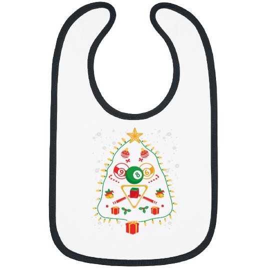 Sport Billiard Christmas Tree Love Cue Sport Star Lightning Bulk Bibs