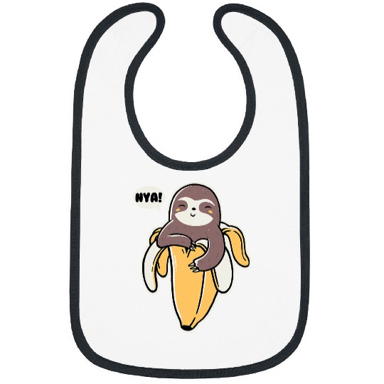 Sloth Pet Gift Banana Sloth Funny Kawaii Sloth In A Banana Fruit Sloth Bibs
