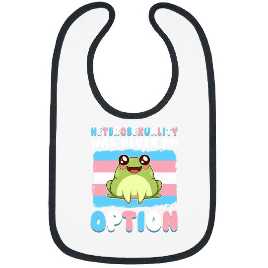 Frog Pet LGBT Funny Trans Frog Transgender Pride Flag Kawaii LGBTQ Meme Bibs