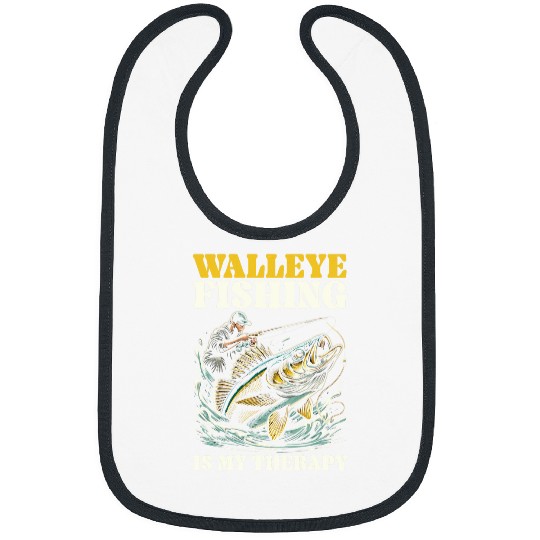 Fishing Fun Walleye Fishing Fish Catcher Fisher Fisherman 6 Bibs