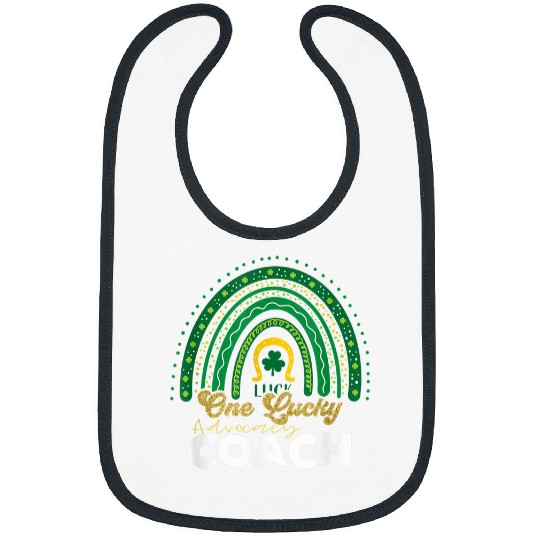 One Lucky Advocacy Coachs School Rainbow St Patricks day Bibs