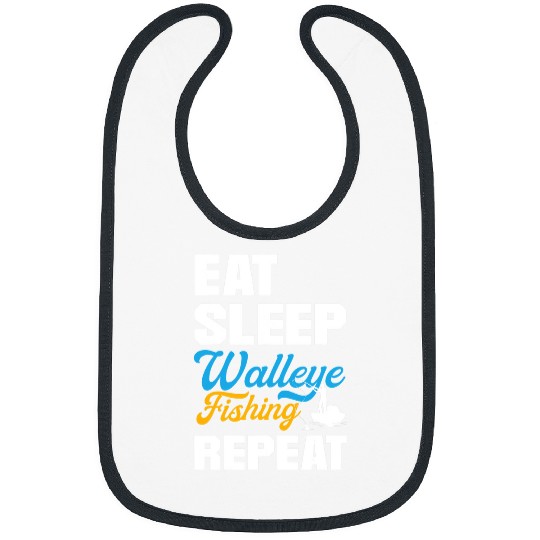 Fishing Fun Walleye Fish Eat Sleep Walleye Fishing Repeat Bibs
