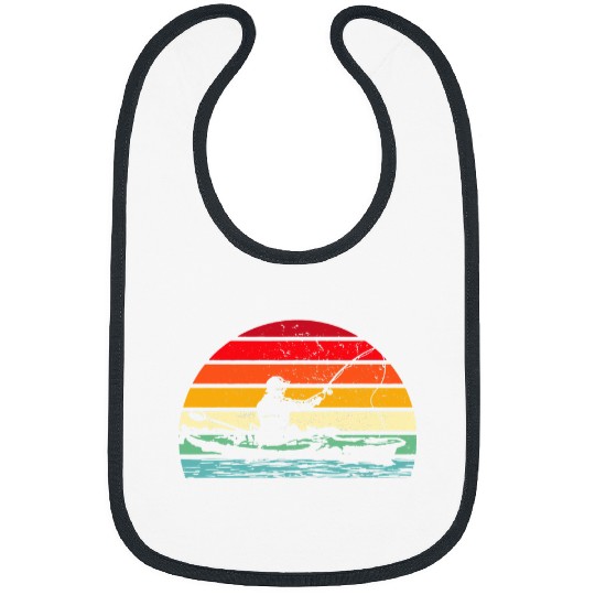 Fishing Fun Kayak Water Retro Kayak Fisherman Kayaking Fishing Kayaker Cool Gift 3 Bibs