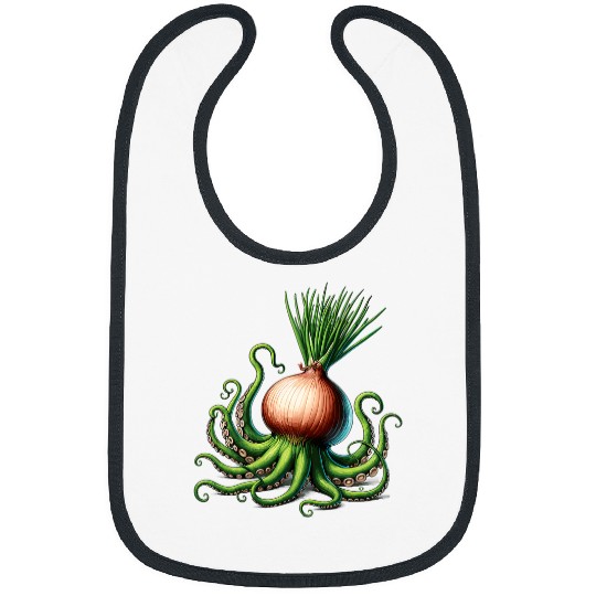 Octopus Pet Onion Octopus Funny Animal Made Of Vegetables Bibs