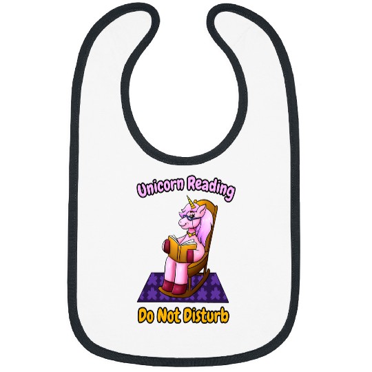 Unicorn Pet Reading Do Not Disturb 2 Bibs