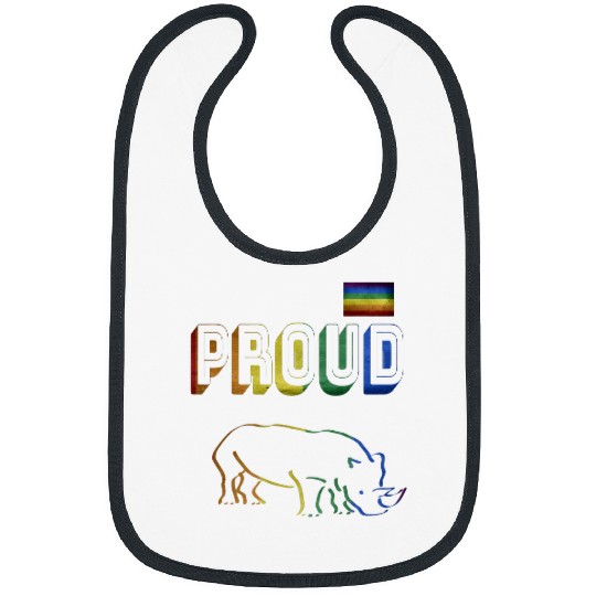 Rhino Pet Proud Rhinoceros LGBT Flag Pride Clothing Transgender Pride Bibs