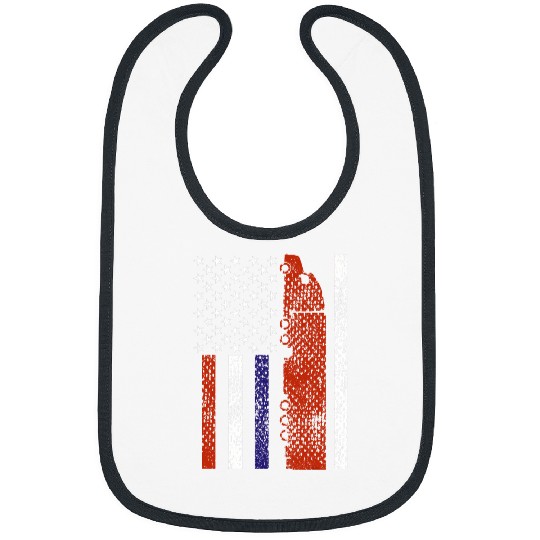 Truck Fun Semi Truck Driver 18 Wheeler Trucker Over the Road US Flag Bibs