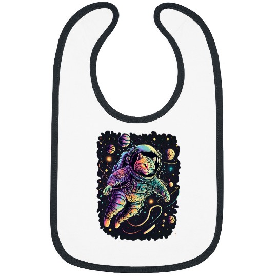Astronaut Job Catstronaut Cosmic Space Cat Astronaut Cat Lovers Graphic Bibs