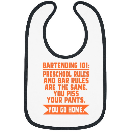 Bartender Job 101 Preschool Bar Rules 3 Bibs