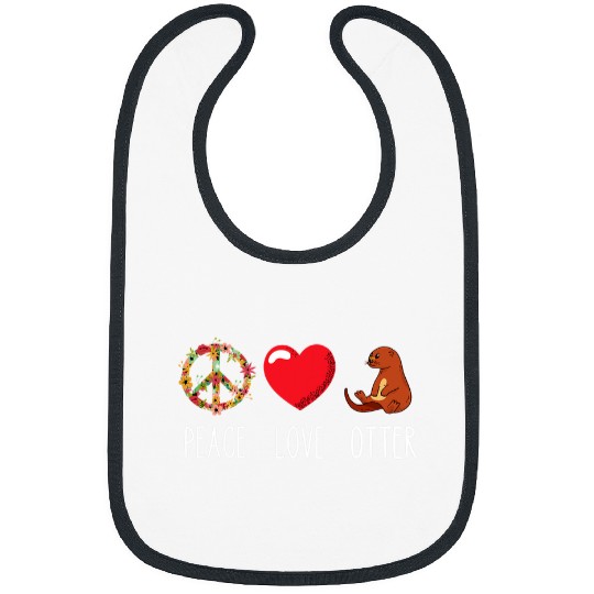 Otter Pet Otters Sea Otter Animal Love Peace Aquatic Mammal Ocean Fish Bibs