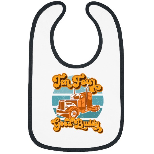 Truck Fun Retro 1970s Ten Four Good Buddy CB Radio vintages Trucker Bibs