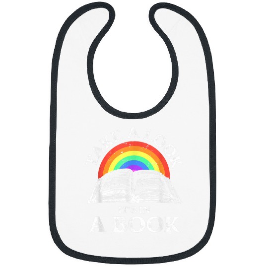 Book Fun Take A Look Its In A Book Retro Rainbow Reading Bibs