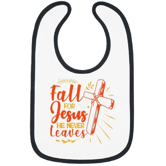 Lion Pet Fall for Jesus he never leaves God lion cross autumn 2 Bibs