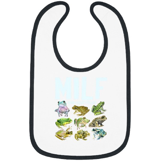 Frog Pet MILF Man I Love Frogs Funny Frog Lover Bibs