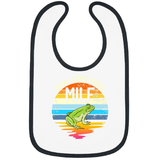 Frog Pet Man I Love Frogs MILF Funny Frog Lover Mens I Love Frogs 7 Bibs