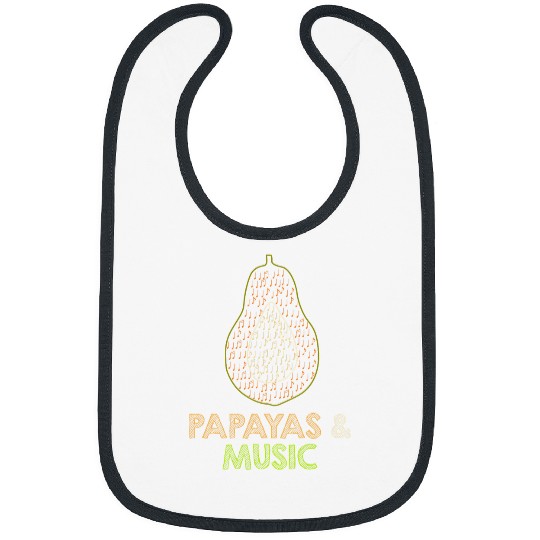 Papaya and Music Summer Fruits Vitamins Bibs