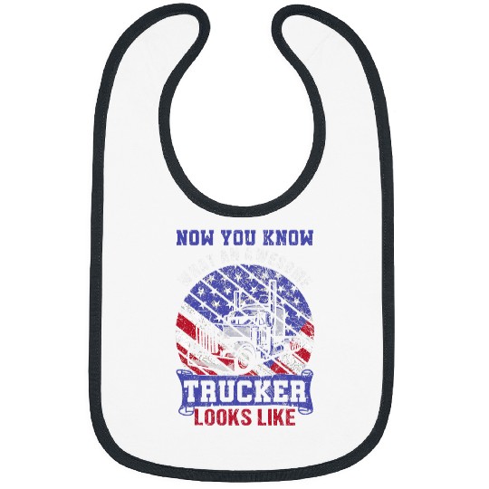 Truck Fun Awesome Trucker Big Rig SemiTrailer Truck Driver Gift 6 Bibs