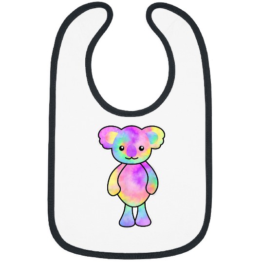 Koala Pet Pastel Rainbow Tie Dye Koala Australia Kawaii Animal Teddy Bibs