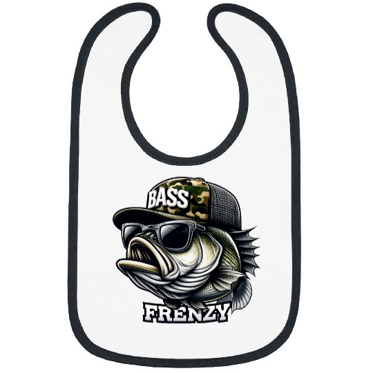 Truck Fun Big Mouth Bass Fish Frenzy Dad Trucker Hat Fishing Fisherman Bibs