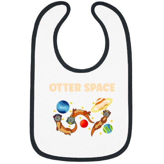 Otter Pet Otters Space Solar System Planets Space Traveler Astronaut Bibs
