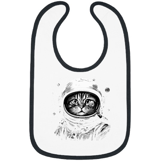 Astronaut Job Cat Funny Cat Lovers Space Cat Astr Bibs