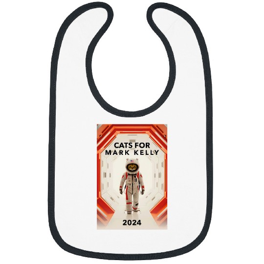 Astronaut Job Cats Astronauts for Mark Kelly 2024 Election Fan Club Bibs