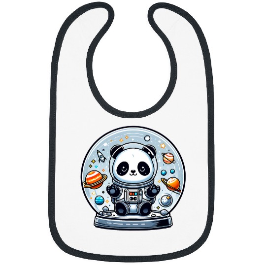 Astronaut Job Cosmic Panda Astronaut Panda in a Celestial Globe Bibs