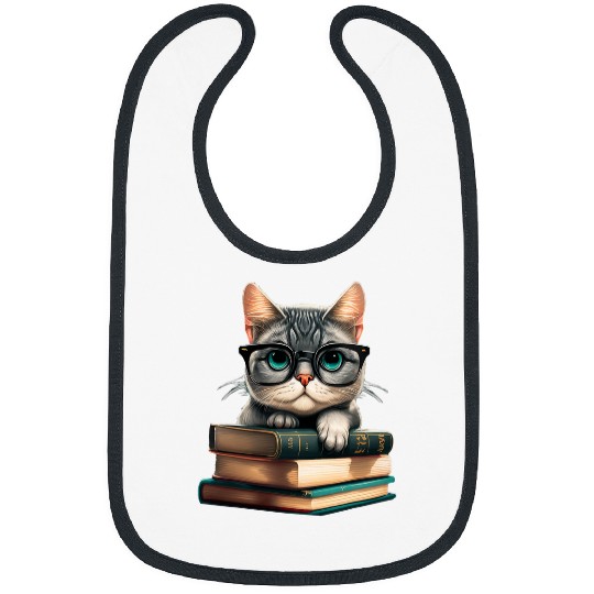 Book Fun Kitten Reading Books for Lovers of Both Cats and Literature 1 Bibs