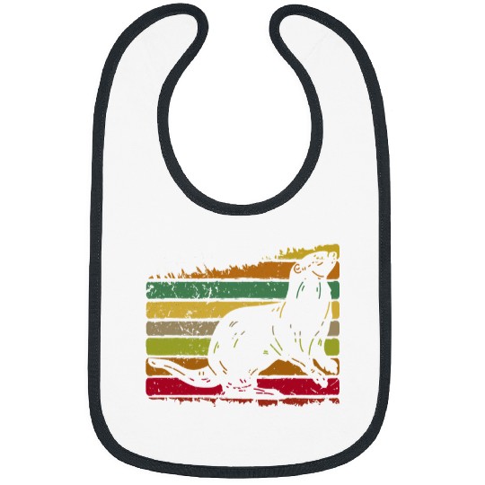 Otter Pet Otters Retro Sea Otter Gift for an animal lover or zookeeper Bibs