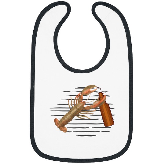 Beer Fun Lobster with Beer for Men Women Lobster Bibs