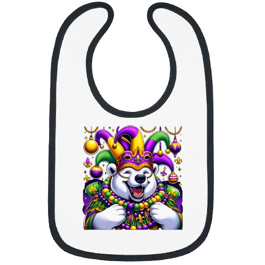 Bear Pet Mardi Gras Polar Bear Bibs