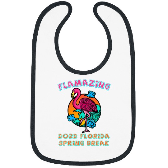 Flamingo Pet Spring Break Matching Retro Cool Amazing Bibs