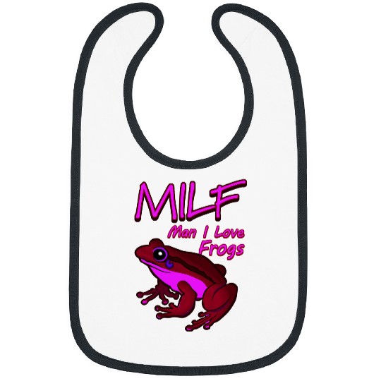 Frog Pet MILF Man I Love Frogs Funny Amphibian Pet Frog Toad Bibs