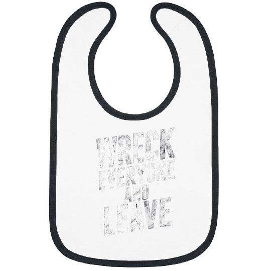 Sport Wrestling vintages Distressed Wreck Everyone and Leave Wrestling Match 1 Bibs