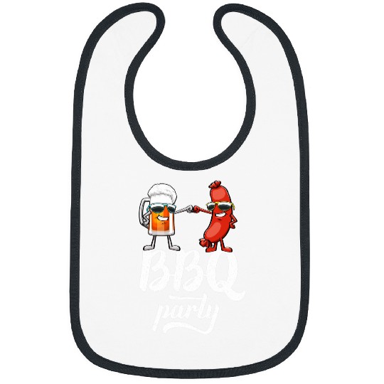 Beer Fun BBQ Party Hot Dogs Beer Women Foodie Sausage Love Bibs
