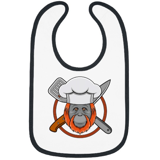 Hobby Chef Ironic Oirangutan Chef Cuisine Cooking Bibs