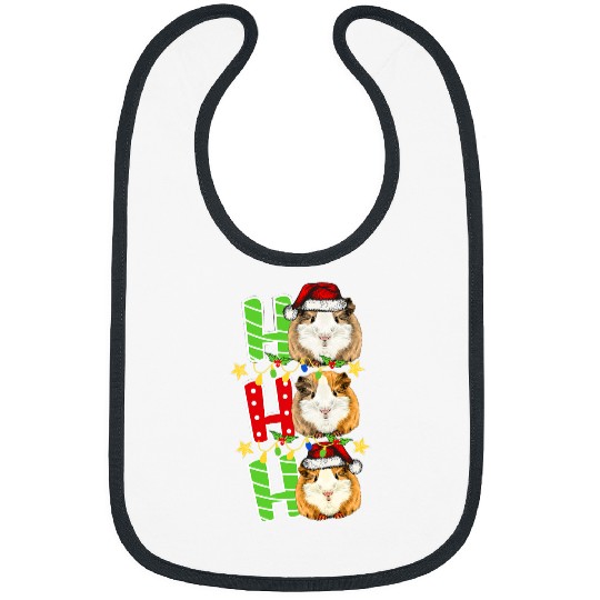 Guinea Pig Pet Ho Ho Ho Christmas Santa Hat xmass Light Bibs