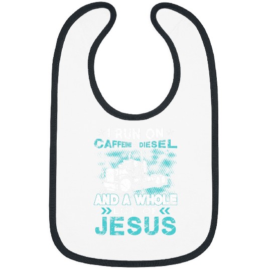 Truck Fun Run On caffeines Diesel Jesus Christian Driver Bibs