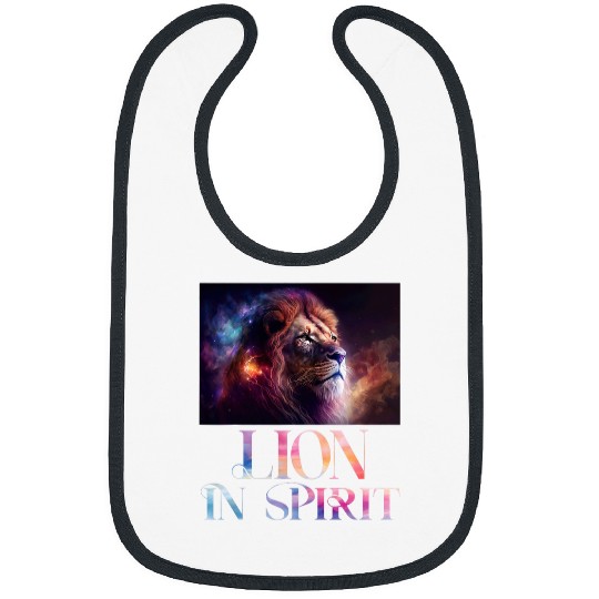 Lion Pet in Spirit Colorful AI Generated Design Men Women Youth Bibs