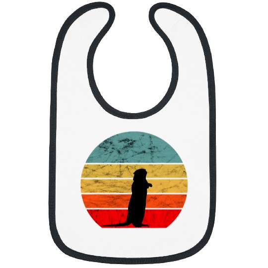 Otter Pet Otters Sea Otter Aquatic Mammal Otter Animal Retro vintages Sunset Bibs