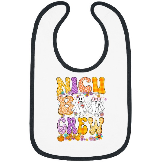 nurses Job Retro NICU Boo Crew Stethoscope NICU nurses Halloween Costume Bibs