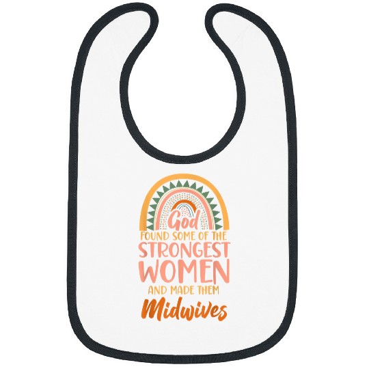 nurses Job Midwife Birth Worker Faith Christian Rainbow God Found Bibs