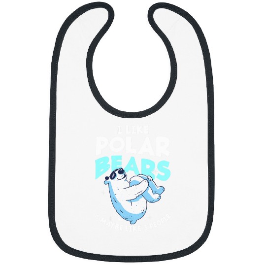 Bear Pet Cute Polar Bear North Pole Ice Animal Lover Bibs