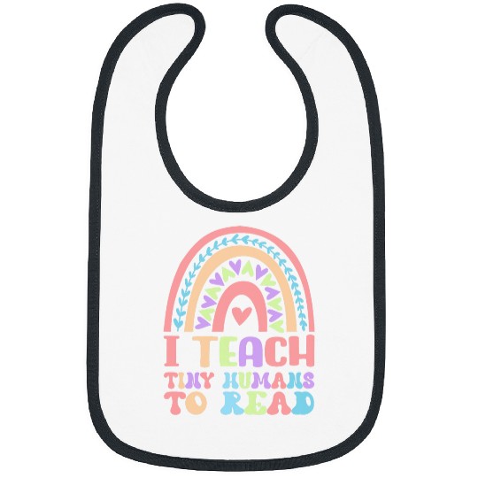Book Fun Teach Tiny Humans Back To School Rainbow Reading Teacher Bibs