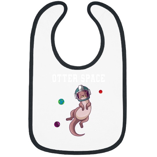 Otter Pet Otters Space Solar System Planets Space Traveler Astronaut 6 Bibs