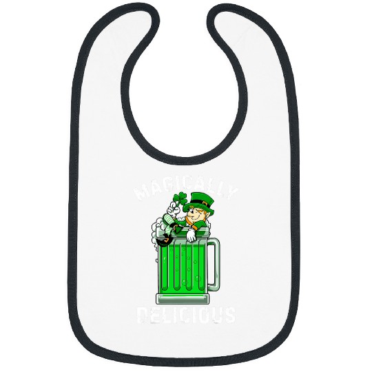 Beer Fun Magically Delicious St Patricks Day Drinking Tee Beer Bibs
