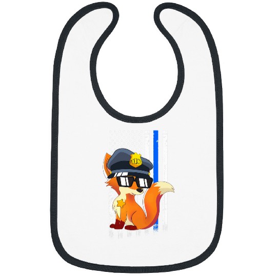 Police Job Fox Back the Blue Law Enforcement Appreciation Bibs