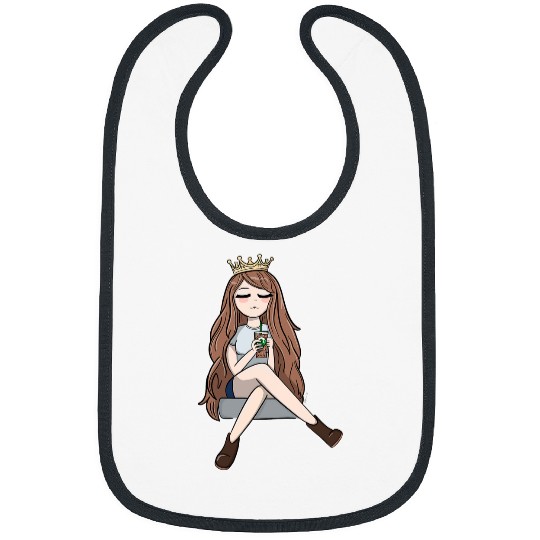 Coffee Fun Iced Coffee Passenger Princess Cute Girlfriend Wife Barista Bibs