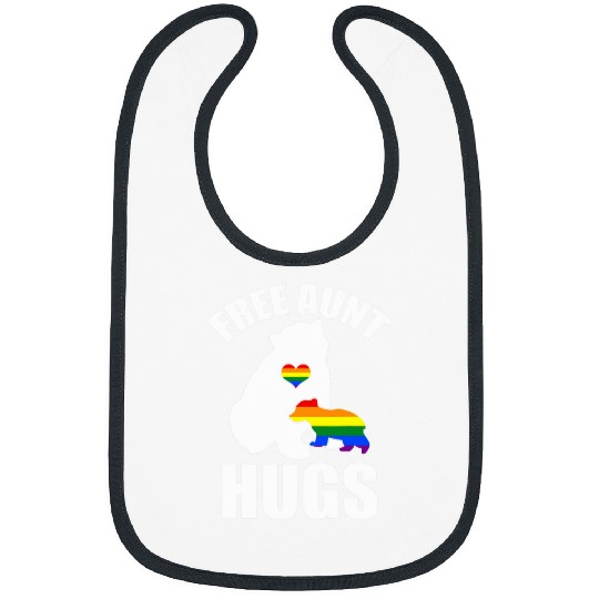 Bear Pet frees Aunt Hugs Bear Pride LGBT Flag Gay Be Lesbian Gifts Bibs