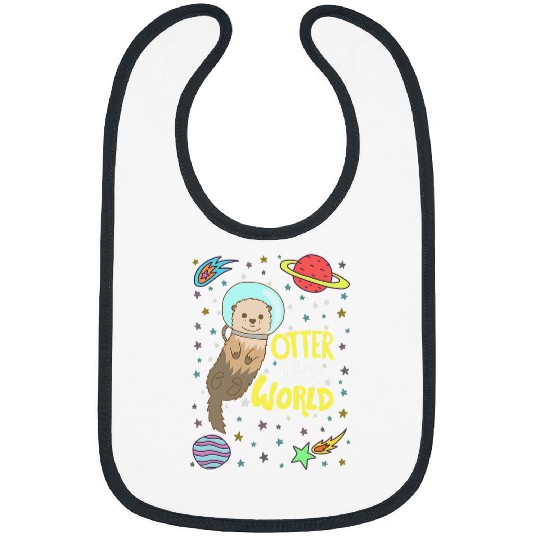Otter Pet Otters This World Funny Outer Space Sea Otter Astronaut Bibs